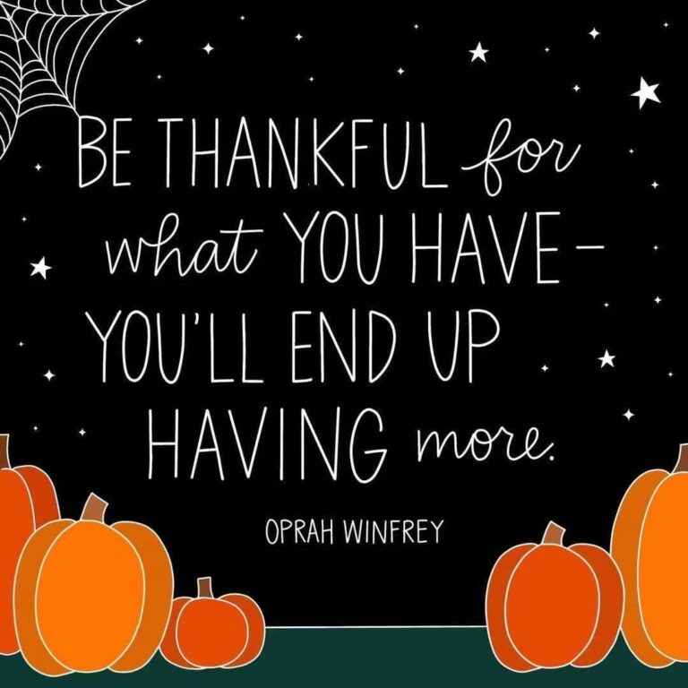 Be thankful for what you have - you'll end up having more