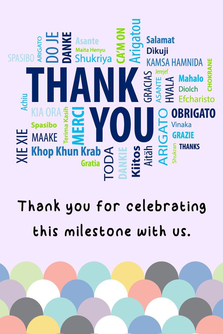 Celebrate Our Milestone – Thank You Cards