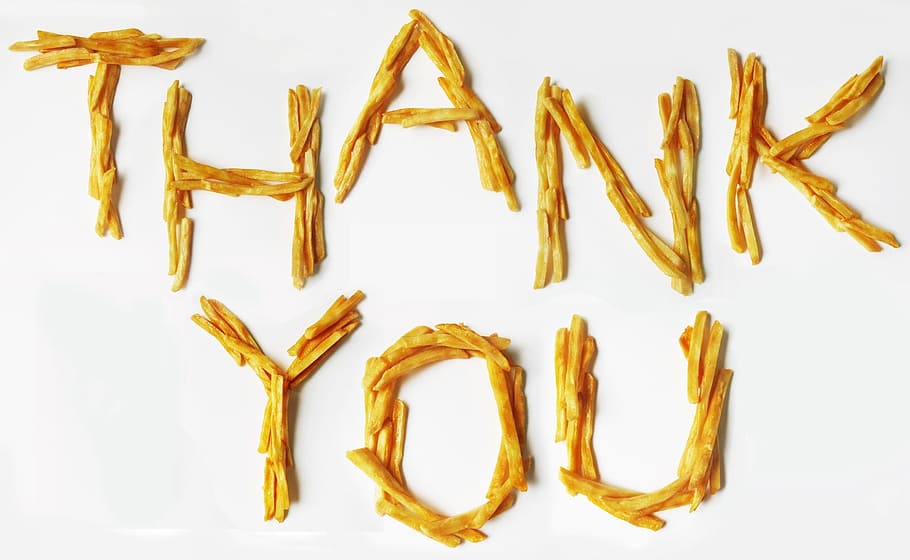 French fries potato thank you