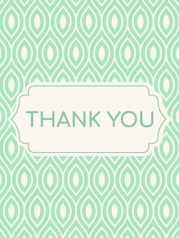 Green Pattern – Thank You Cards