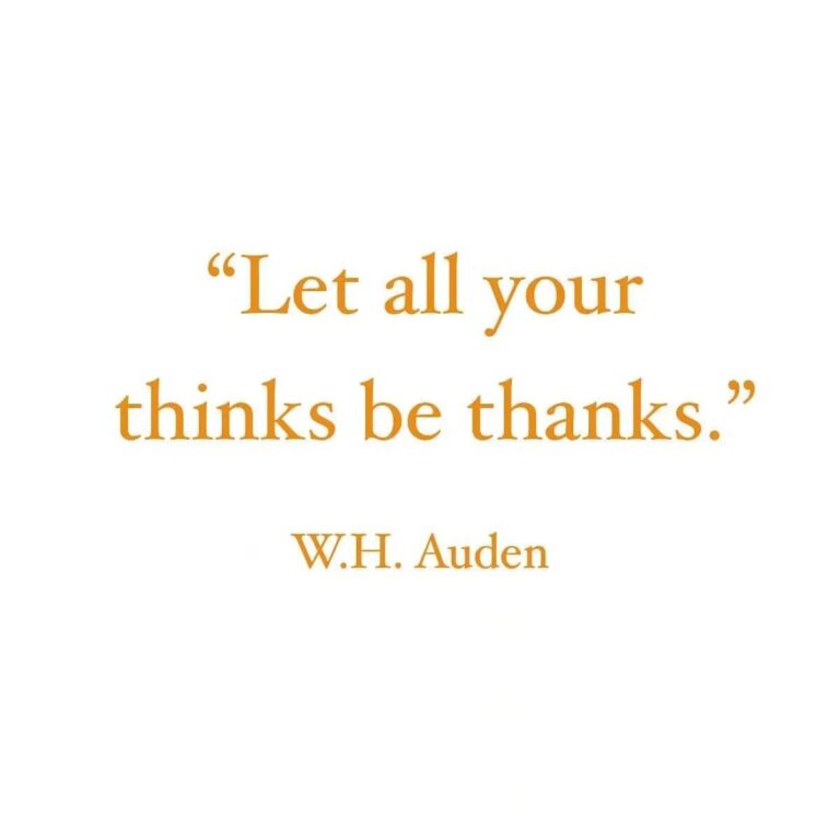 Let all your thinks be thanks