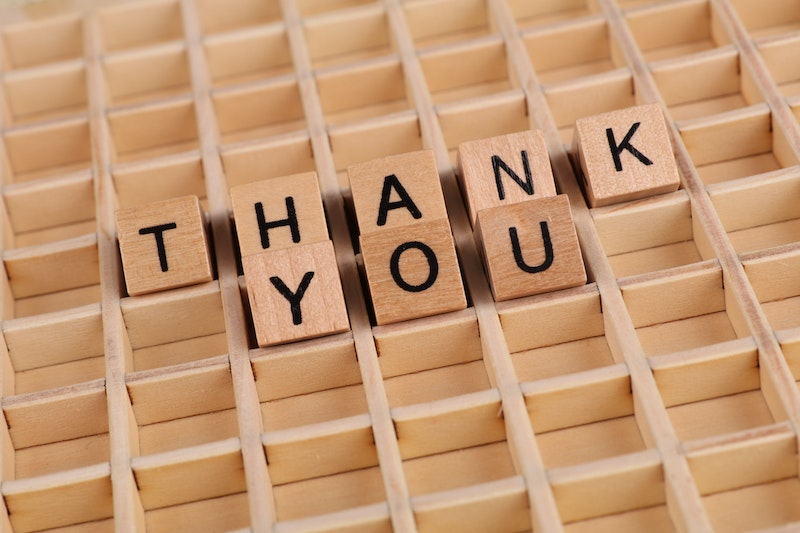 Thank You Brown Wooden Letter Blocks