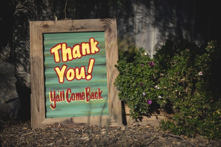 Thank You! Y'all Come Back Sign