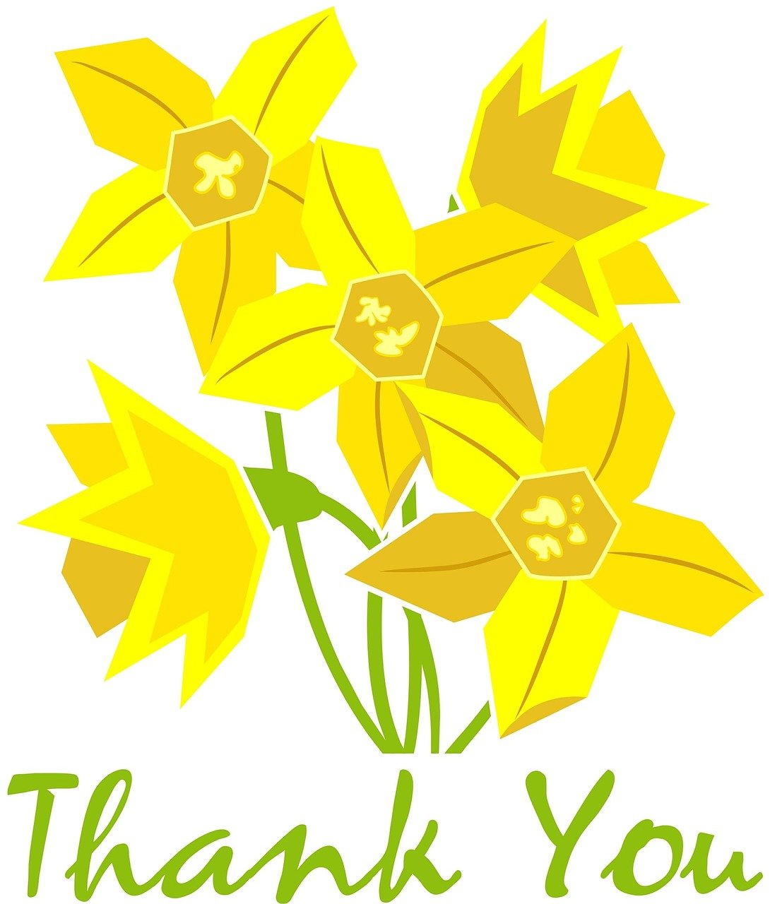 Thank You yellow flowers