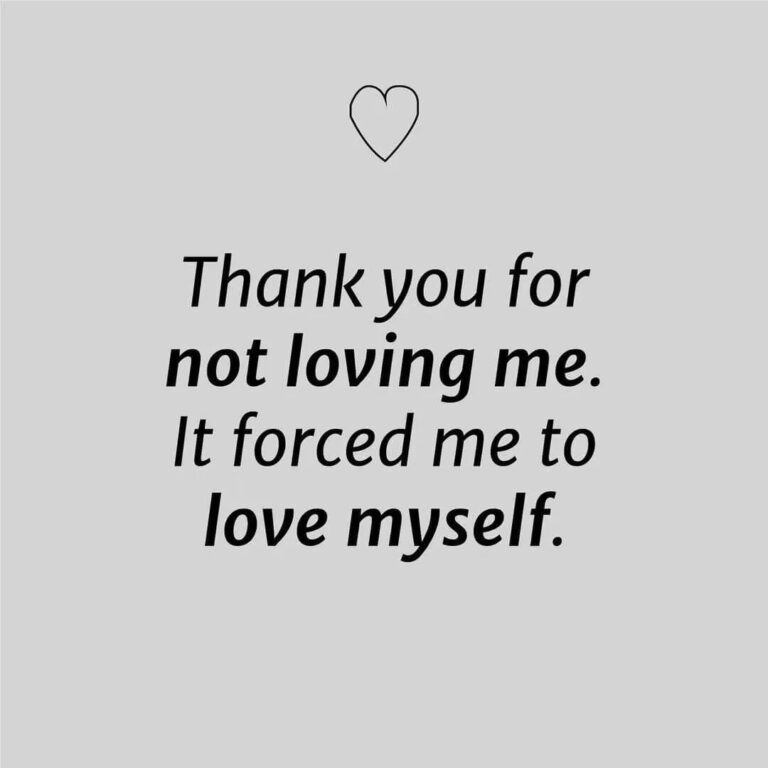 Thank you for not loving me