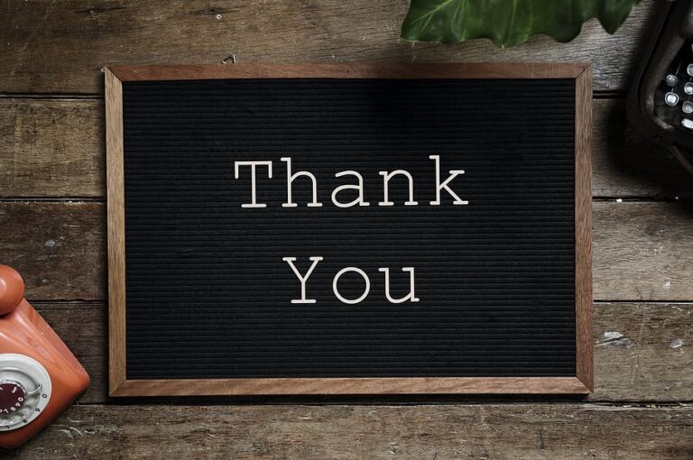 Wood Chalkboard with Thank You text